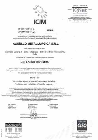 UNI EN ISO 9001:2015